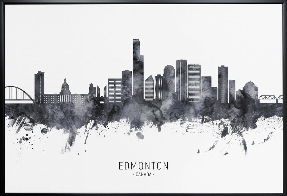 Wall art Edmonton Canada Skyline-Canvas Print-DECOROLALA