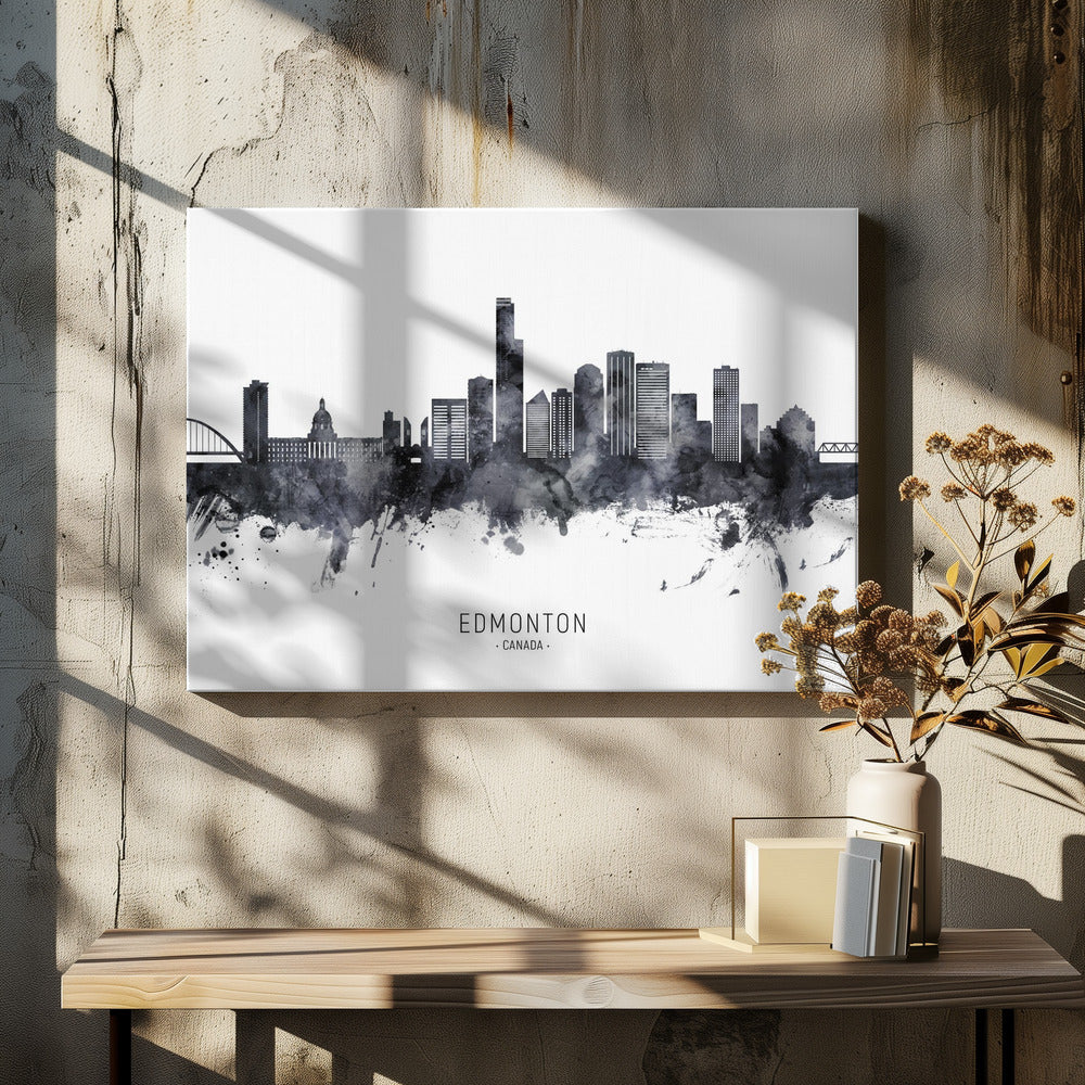 Wall art Edmonton Canada Skyline-Canvas Print-DECOROLALA