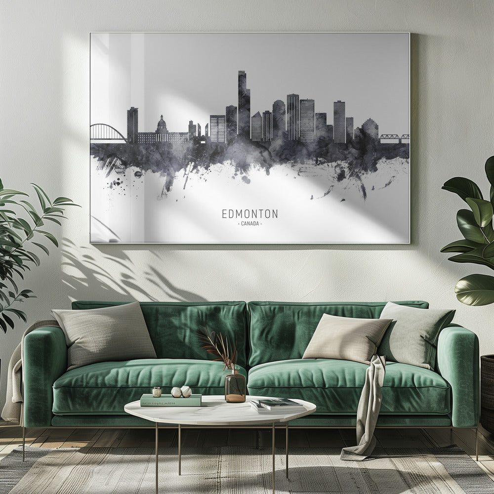 Wall art Edmonton Canada Skyline-Canvas Print-DECOROLALA