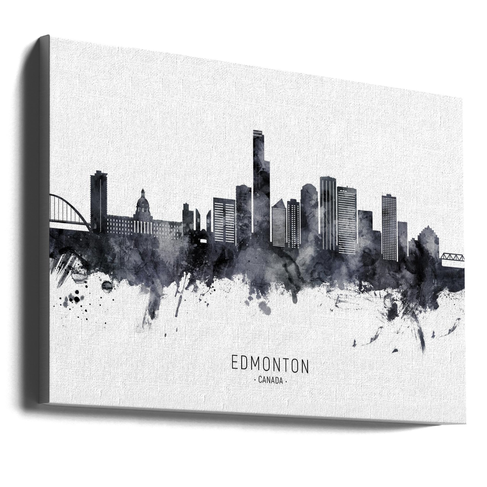 Wall art Edmonton Canada Skyline-Canvas Print-DECOROLALA