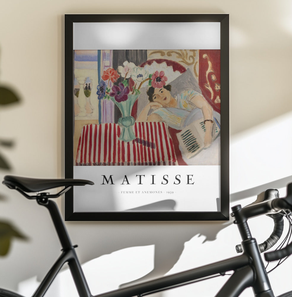 Wall art Femme Et Anémones-canvas prints-DECOROLALA