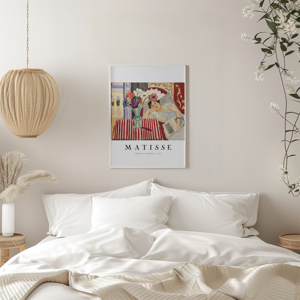 Wall art Femme Et Anémones-canvas prints-DECOROLALA