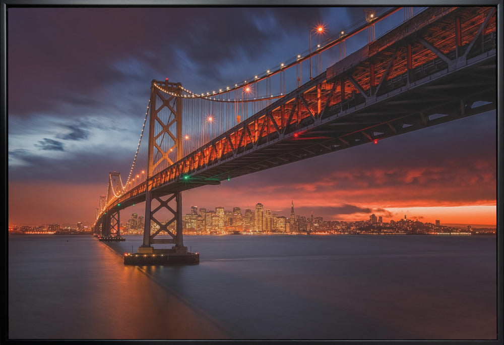 Wall art Fire over San Francisco-Canvas Print-DECOROLALA