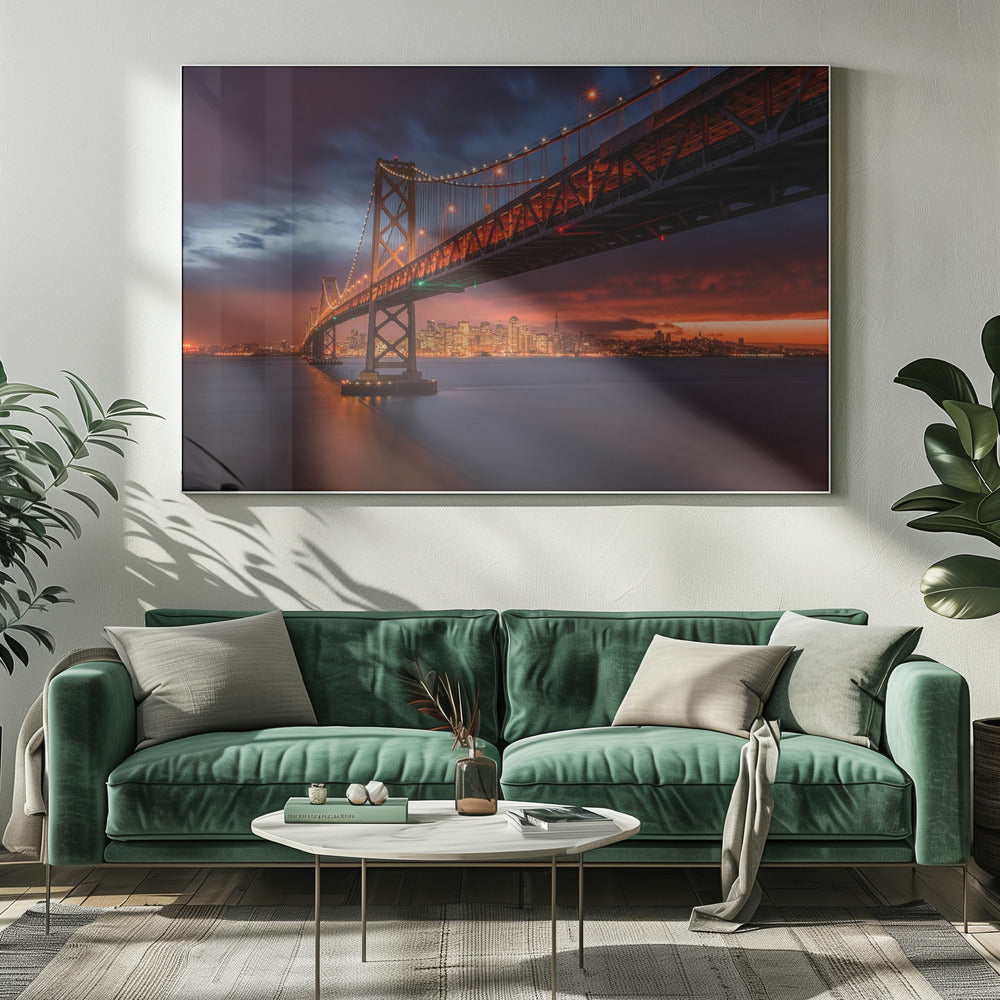 Wall art Fire over San Francisco-Canvas Print-DECOROLALA