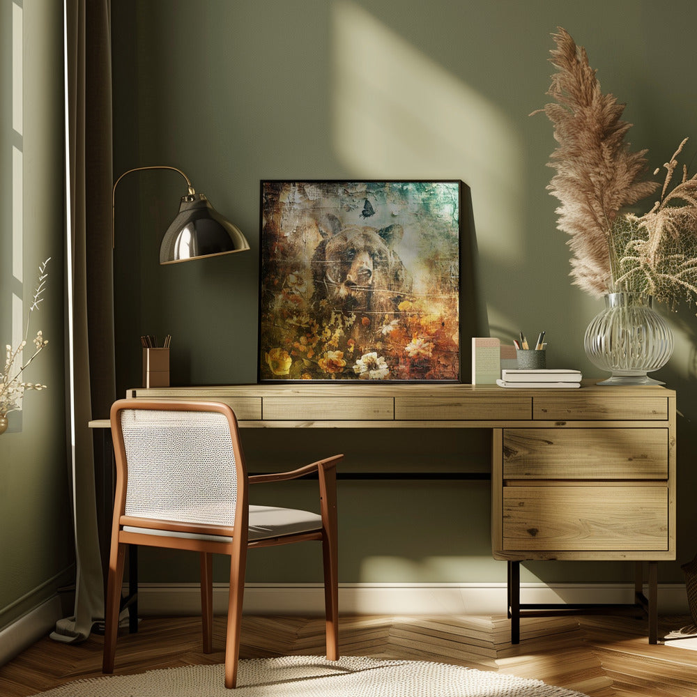 Wall art Floral Animals Vintage Art Illustration 06-canvas-DECOROLALA