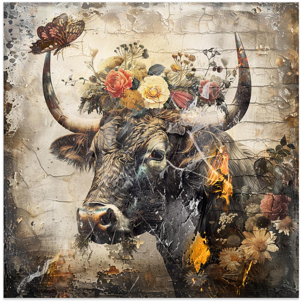 Wall art Floral Animals Vintage Art Illustration 09-canvas-DECOROLALA