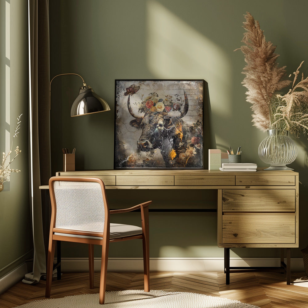 Wall art Floral Animals Vintage Art Illustration 09-canvas-DECOROLALA