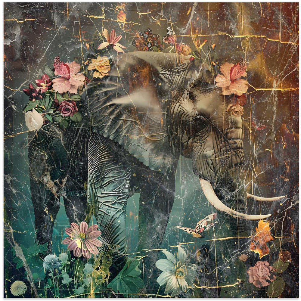 Wall art Floral Animals Vintage Art Illustration 11-canvas-DECOROLALA