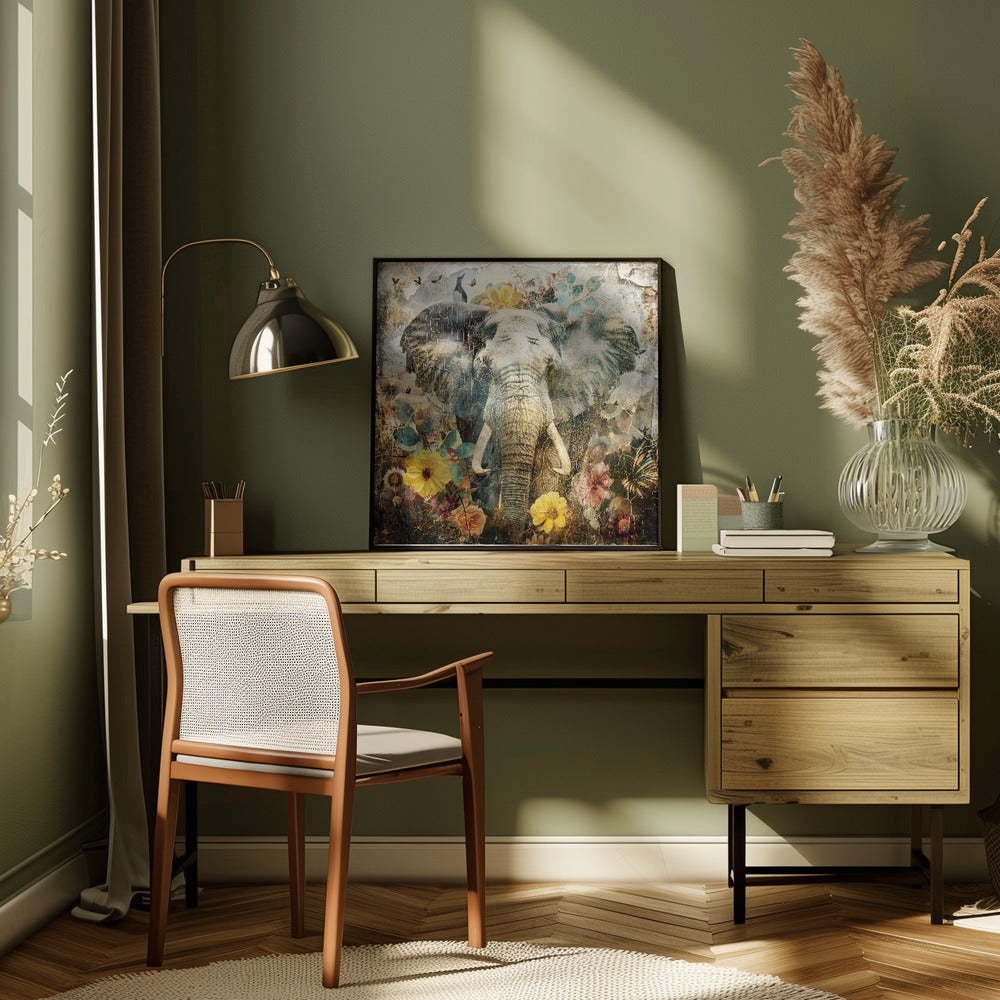 Wall art Floral Animals Vintage Art Illustration 12-canvas-DECOROLALA