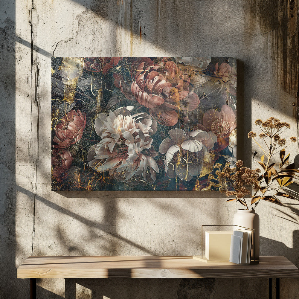 Wall art Flower Floral Art Illustration Wallart 068-canvas-DECOROLALA