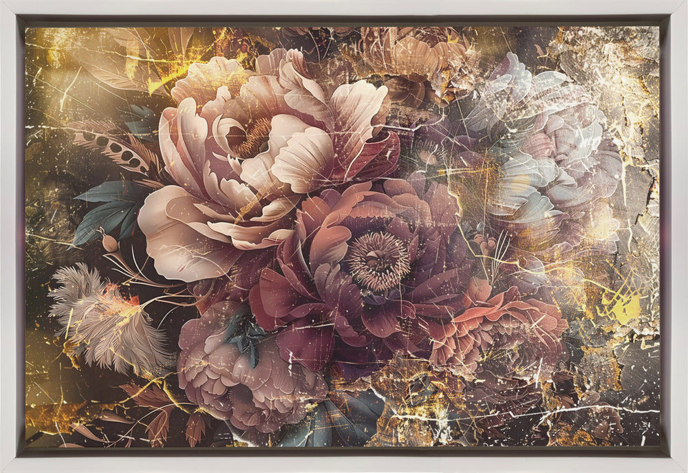 Wall art Flower Floral Art Illustration Wallart 096-canvas-DECOROLALA