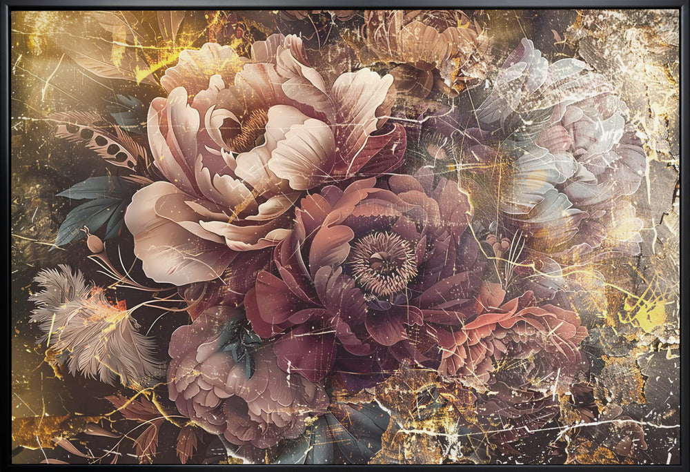 Wall art Flower Floral Art Illustration Wallart 096-canvas-DECOROLALA