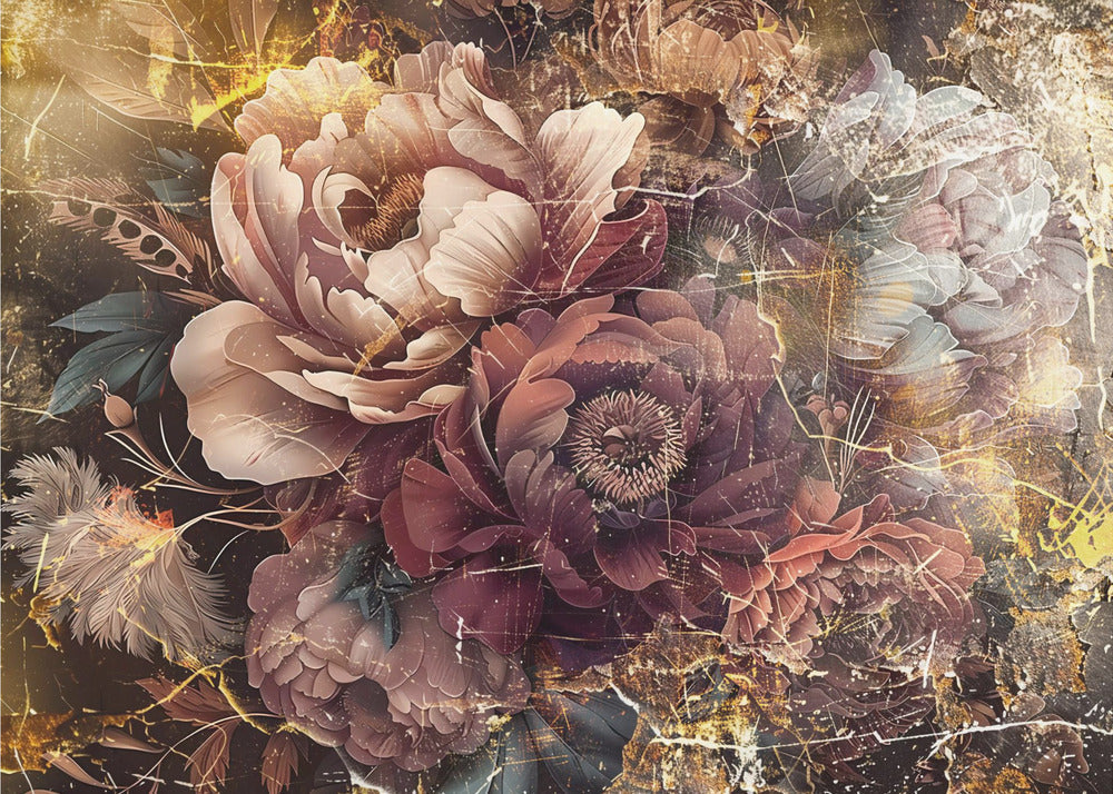 Wall art Flower Floral Art Illustration Wallart 096-canvas-DECOROLALA