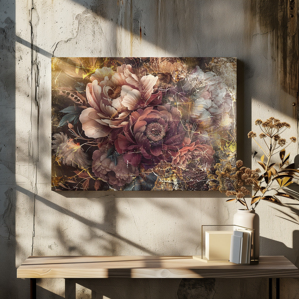 Wall art Flower Floral Art Illustration Wallart 096-canvas-DECOROLALA