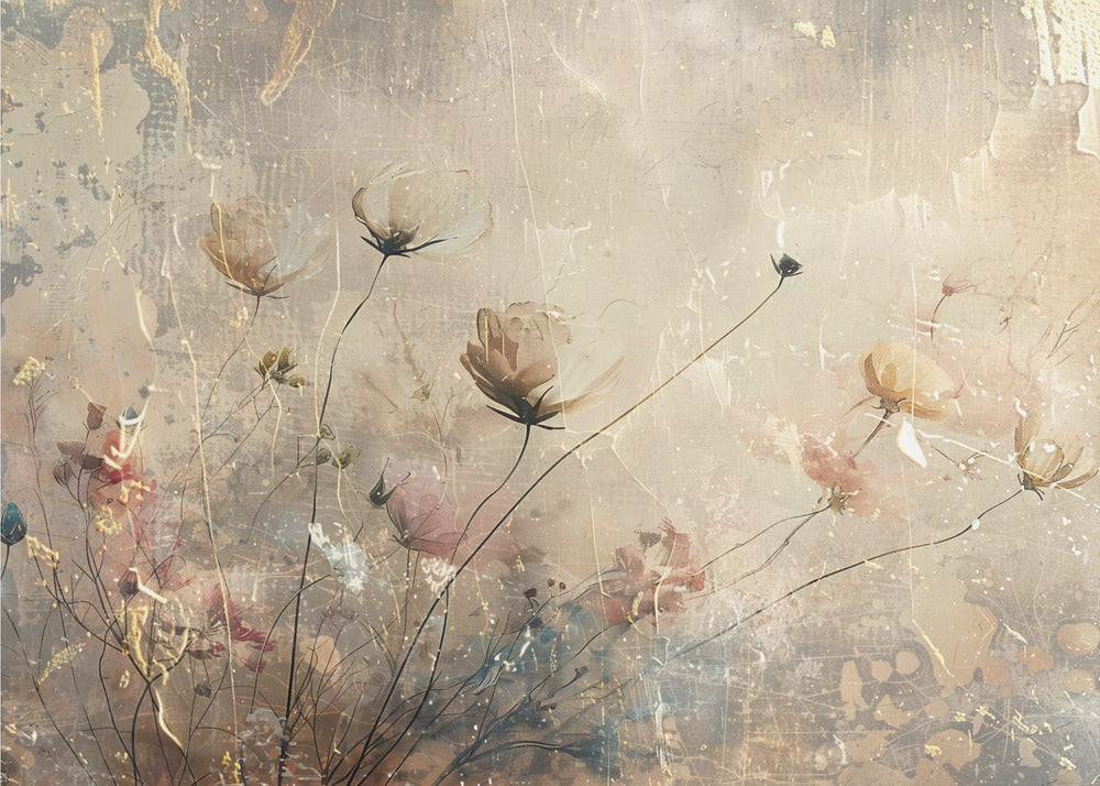 Wall art Flower Floral Art Illustration Wallart 113-canvas-DECOROLALA