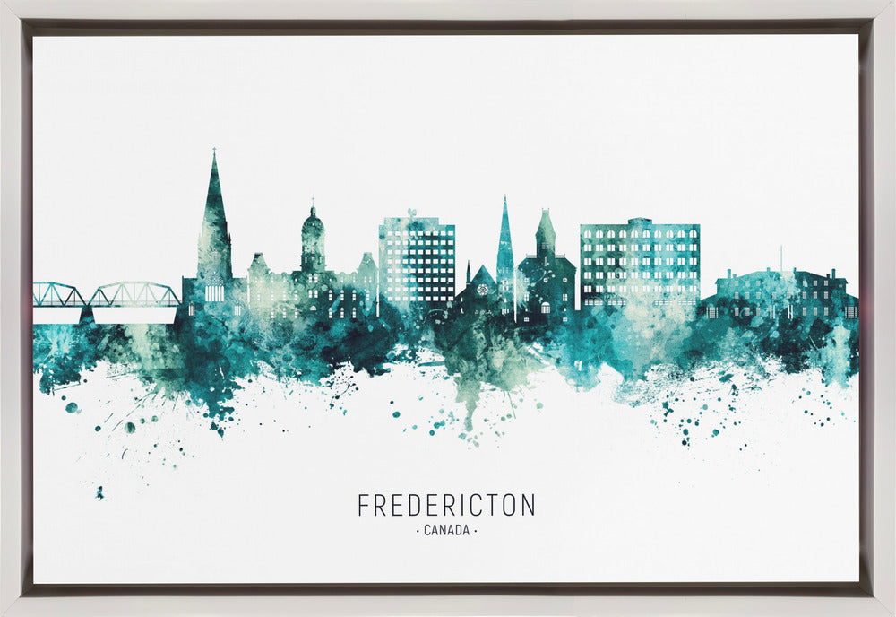 Wall art Fredericton Canada Skyline-Canvas Print-DECOROLALA