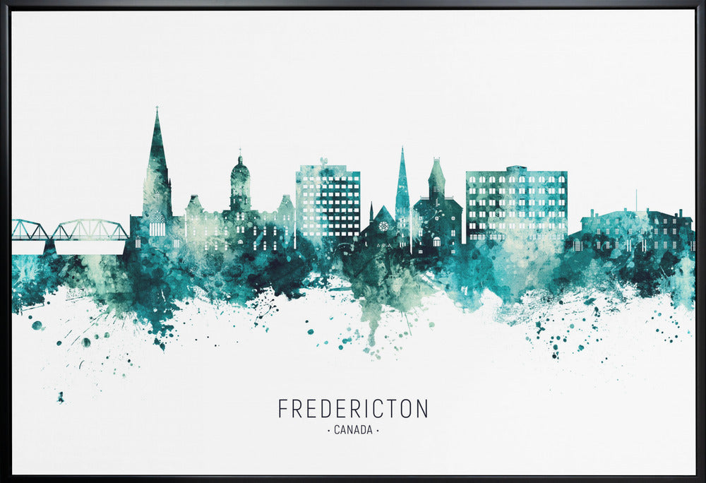 Wall art Fredericton Canada Skyline-Canvas Print-DECOROLALA