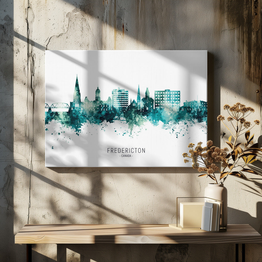 Wall art Fredericton Canada Skyline-Canvas Print-DECOROLALA