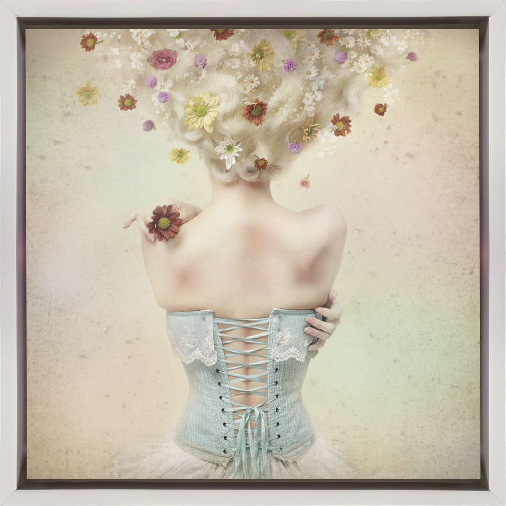 Wall art Girl of the flower garden-Canvas Print-DECOROLALA