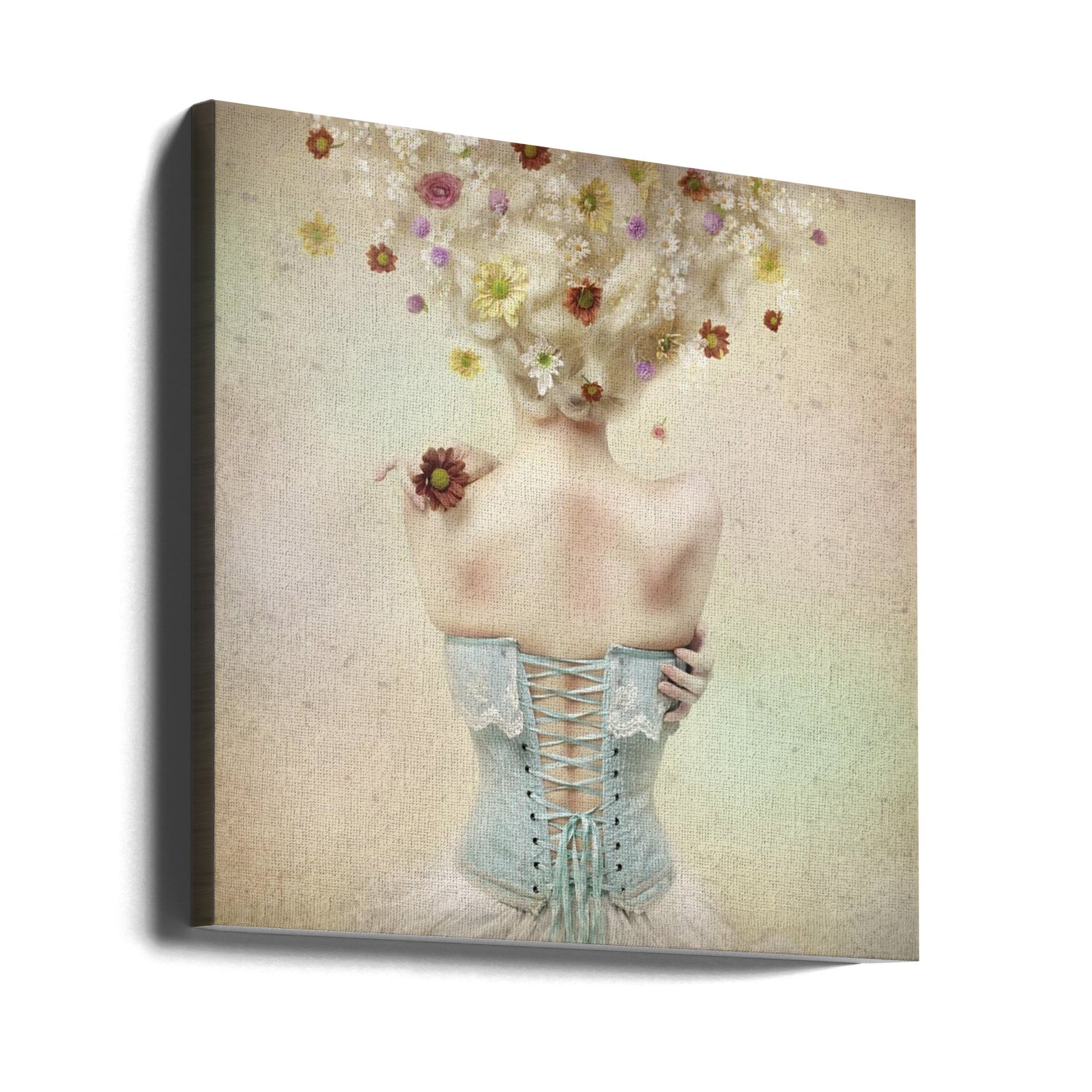 Wall art Girl of the flower garden-Canvas Print-DECOROLALA