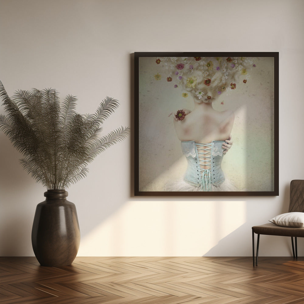 Wall art Girl of the flower garden-Canvas Print-DECOROLALA