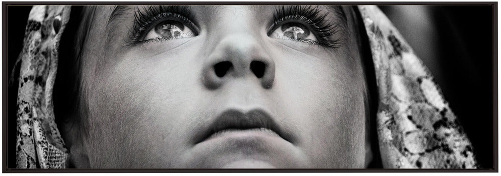 Wall art Girl with Sardinian traditional veil-Canvas Print-DECOROLALA