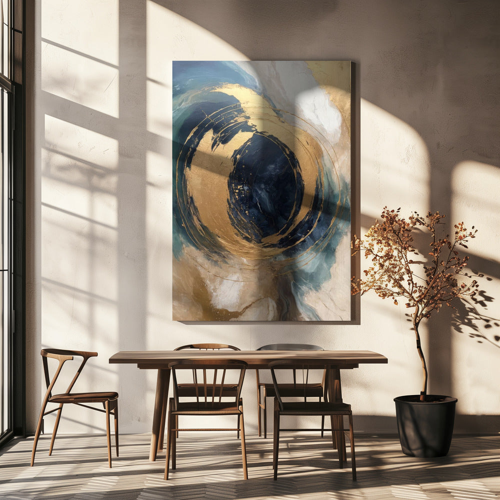Wall art Golden Vortex-canvas-DECOROLALA