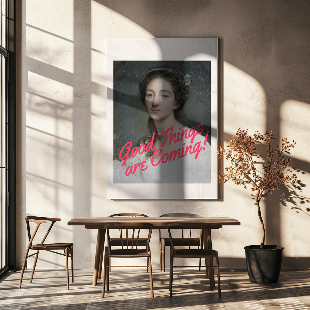 Wall art Good Things Are Coming!-Canvas Print-DECOROLALA