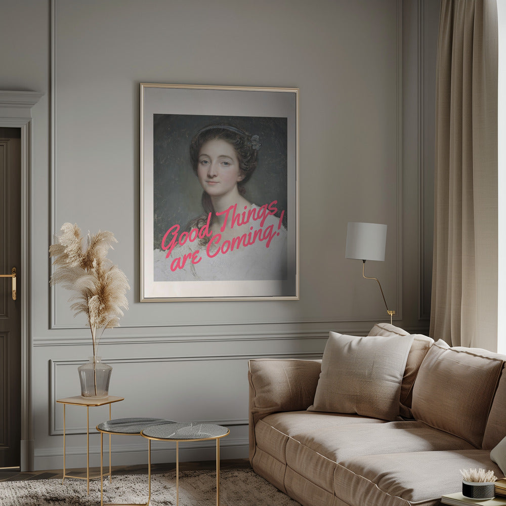 Wall art Good Things Are Coming!-Canvas Print-DECOROLALA