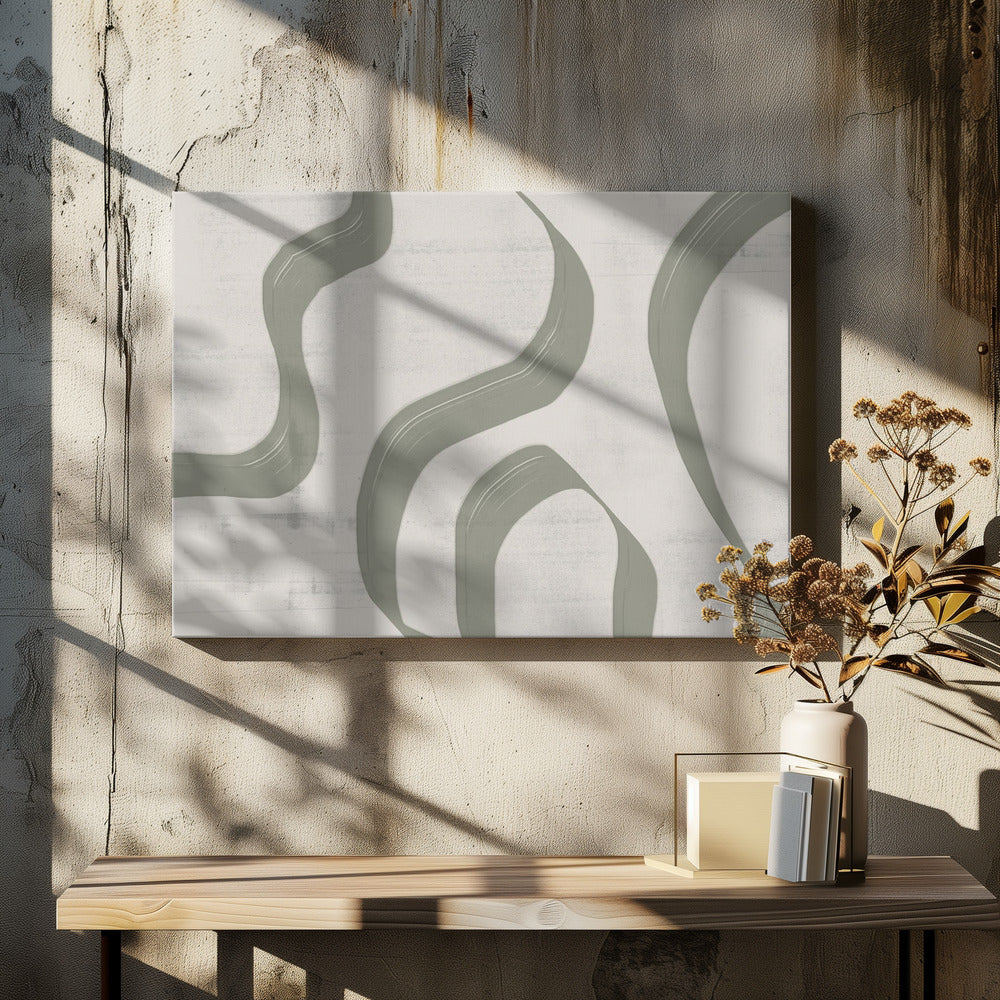 Wall art Green Waves No.2-canvas-DECOROLALA