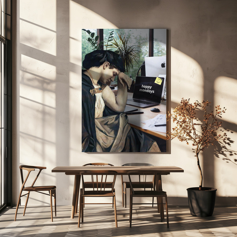 Wall art Happy Mondays-Canvas Print-DECOROLALA