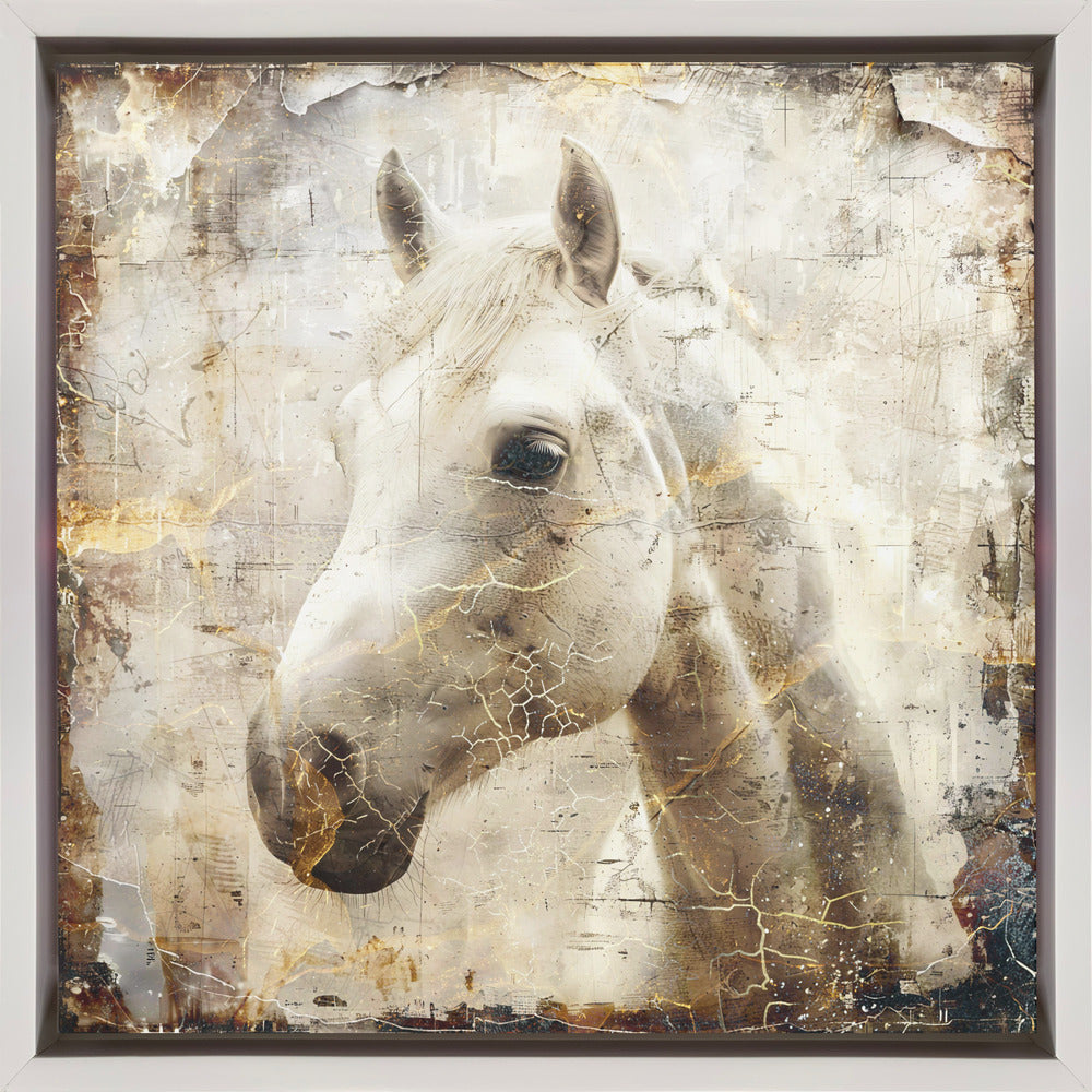 Wall art Horse Vintage Art Illustration 02-canvas-DECOROLALA