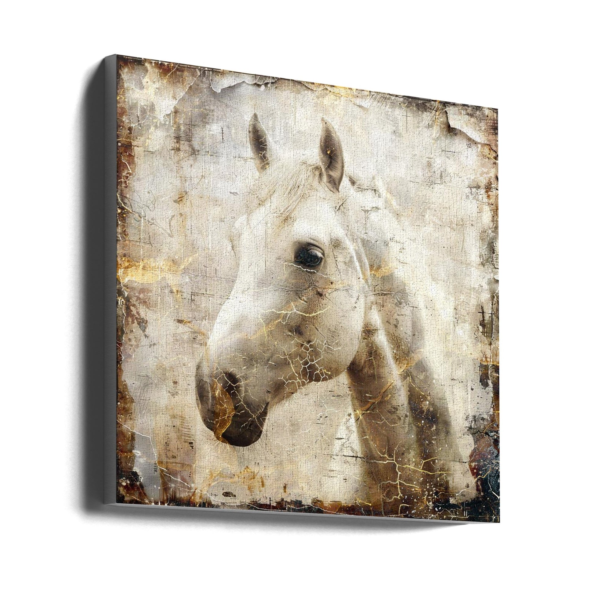 Wall art Horse Vintage Art Illustration 02-canvas-DECOROLALA