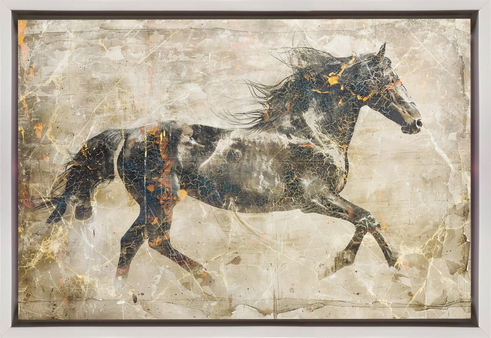 Wall art Horse Vintage Art Illustration 03-canvas-DECOROLALA