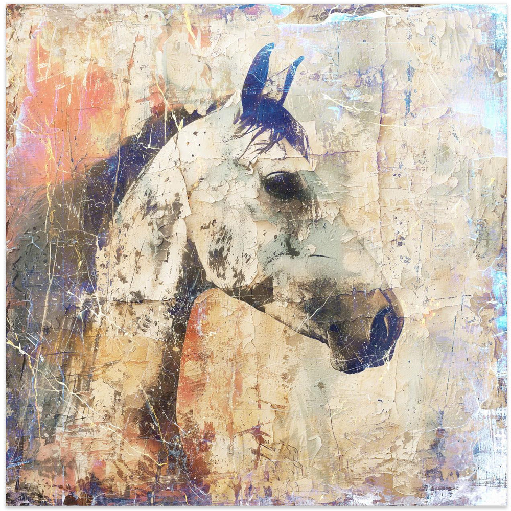 Wall art Horse Vintage Art Illustration 04-canvas-DECOROLALA