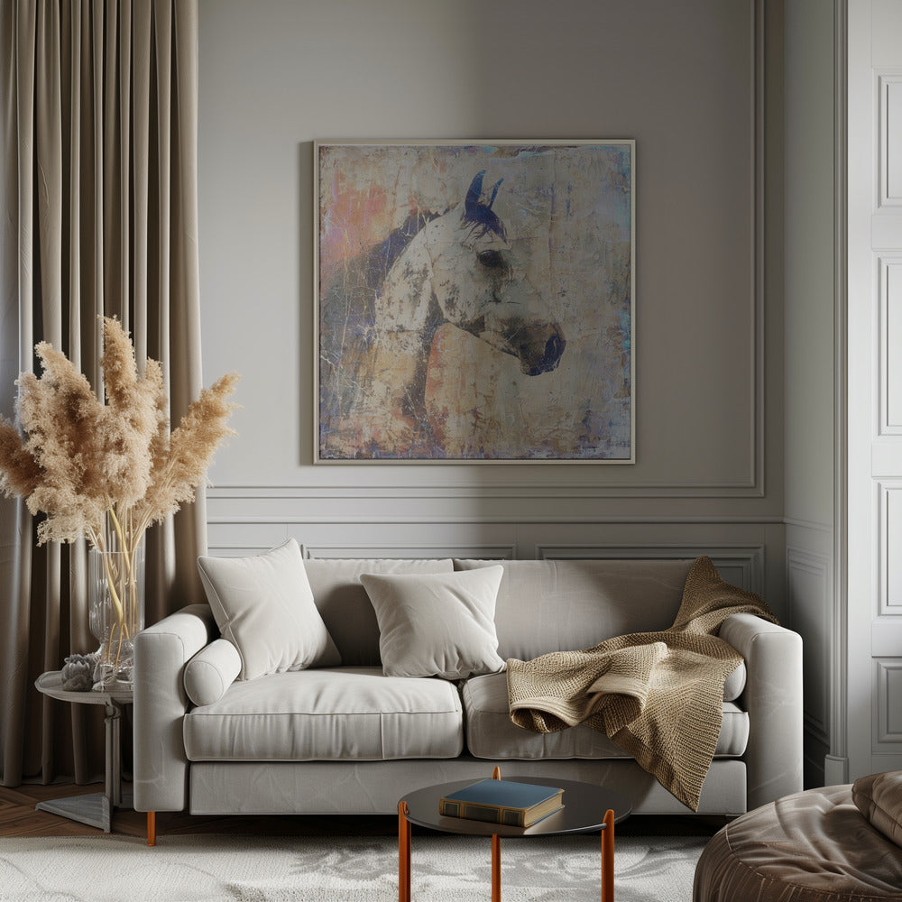 Wall art Horse Vintage Art Illustration 04-canvas-DECOROLALA