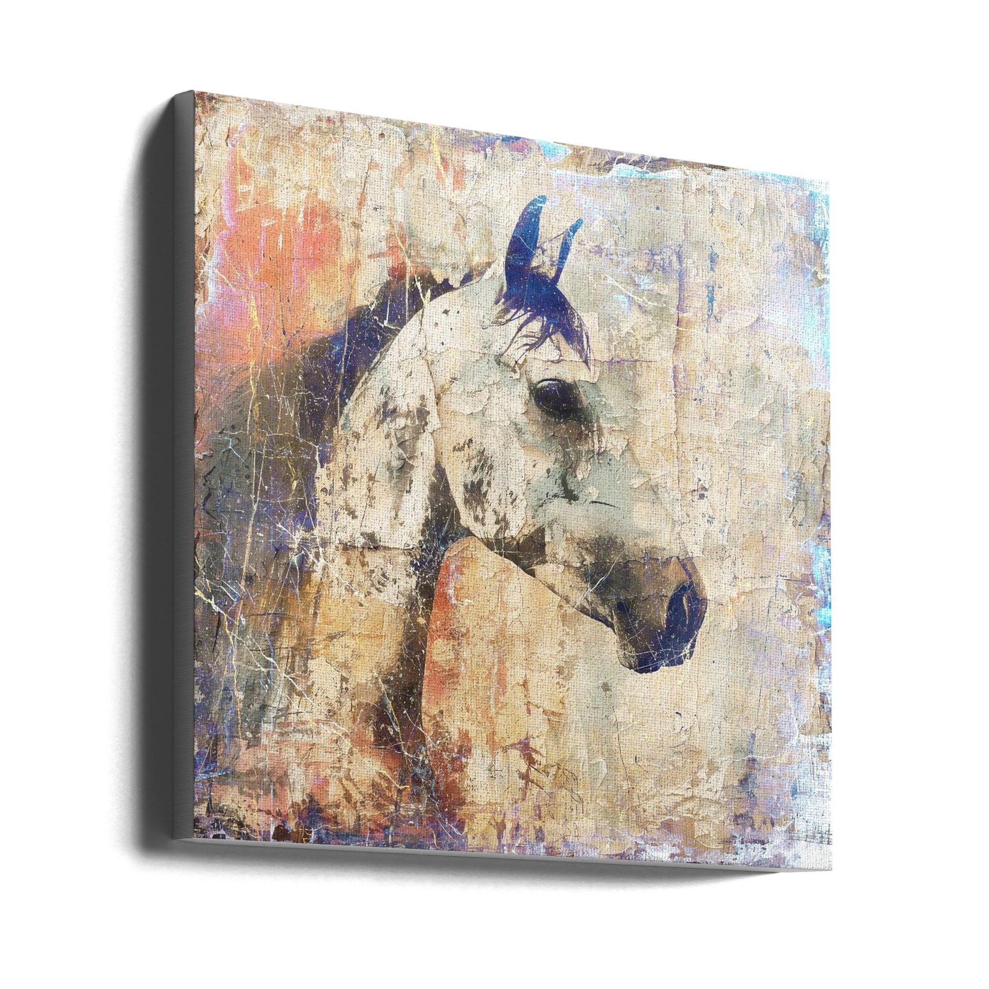 Wall art Horse Vintage Art Illustration 04-canvas-DECOROLALA