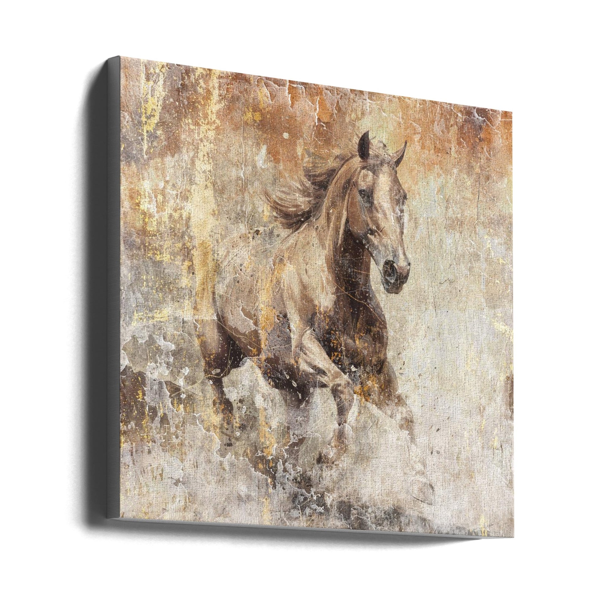 Wall art Horse Vintage Art Illustration 08-canvas-DECOROLALA