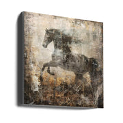 Wall art Horse Vintage Art Illustration 09-canvas-DECOROLALA