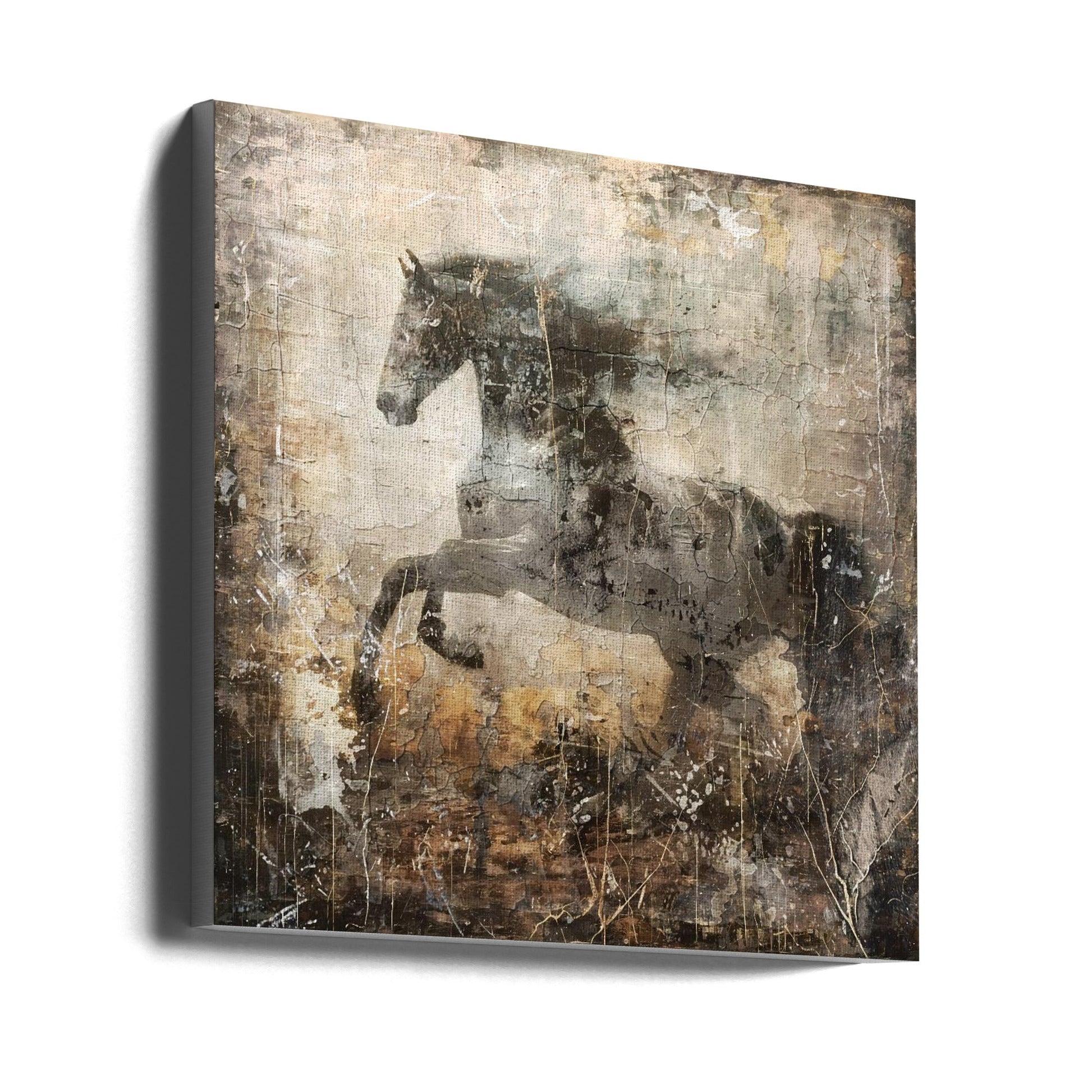 Wall art Horse Vintage Art Illustration 09-canvas-DECOROLALA