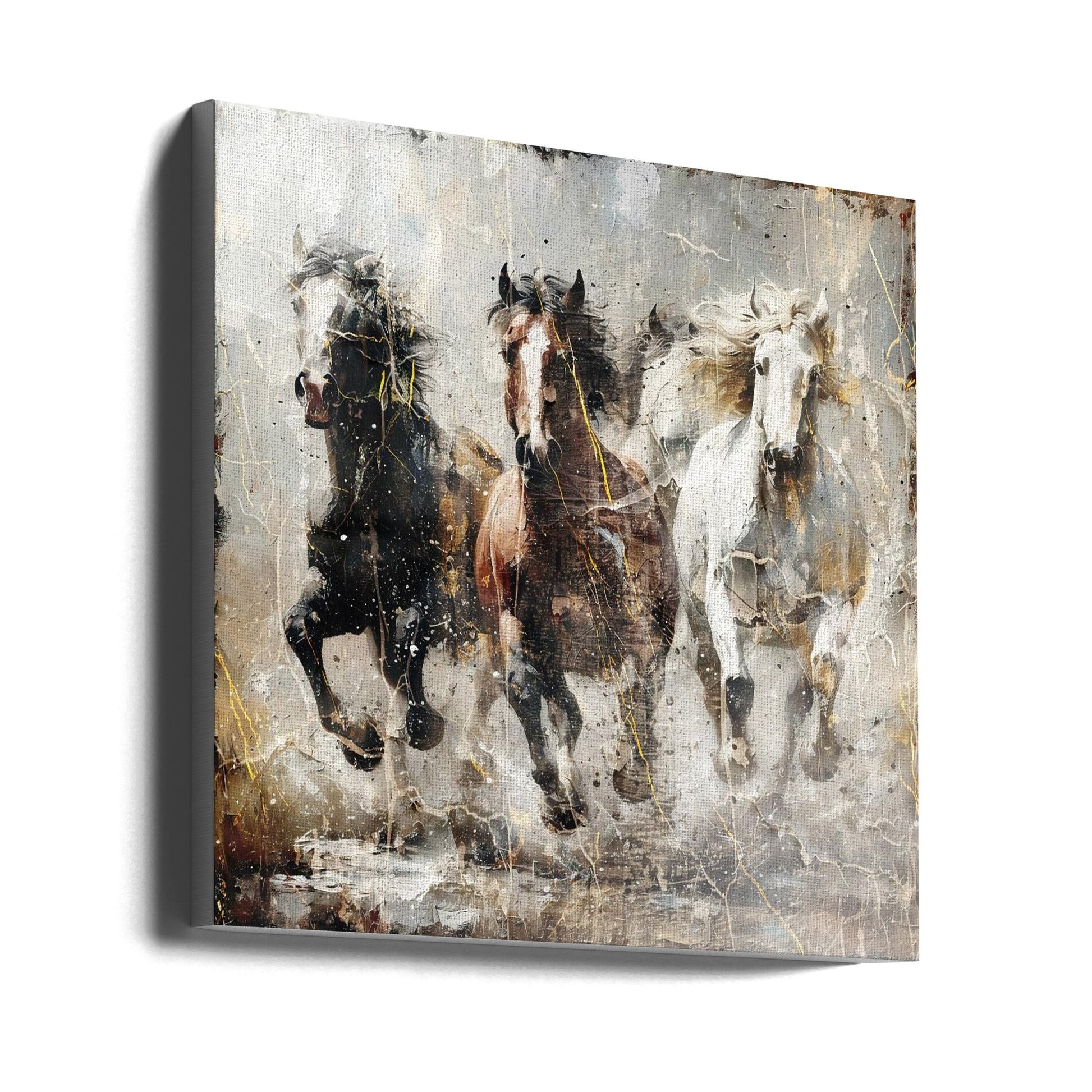 Wall art Horse Vintage Art Illustration 15-canvas-DECOROLALA
