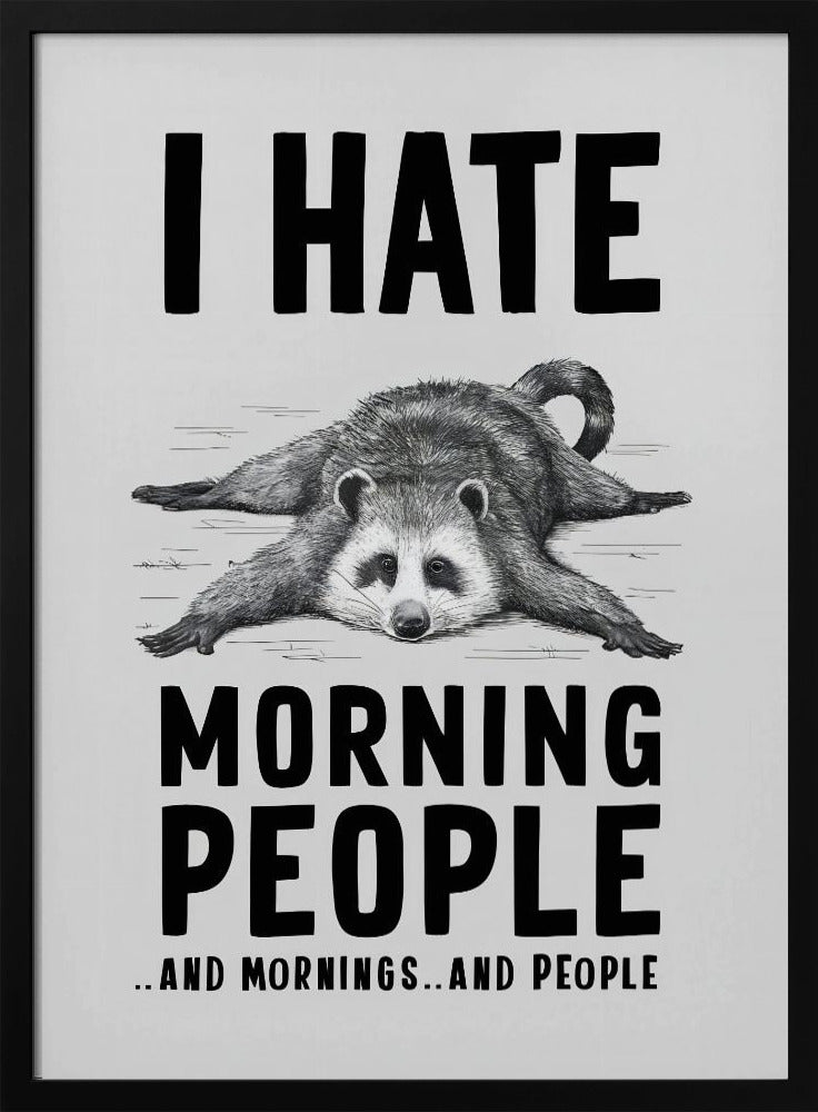 Wall art I Hate Morning People-Canvas Print-DECOROLALA