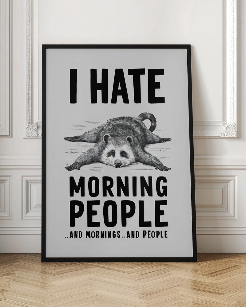 Wall art I Hate Morning People-Canvas Print-DECOROLALA
