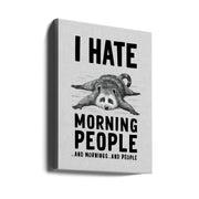 Wall art I Hate Morning People-Canvas Print-DECOROLALA