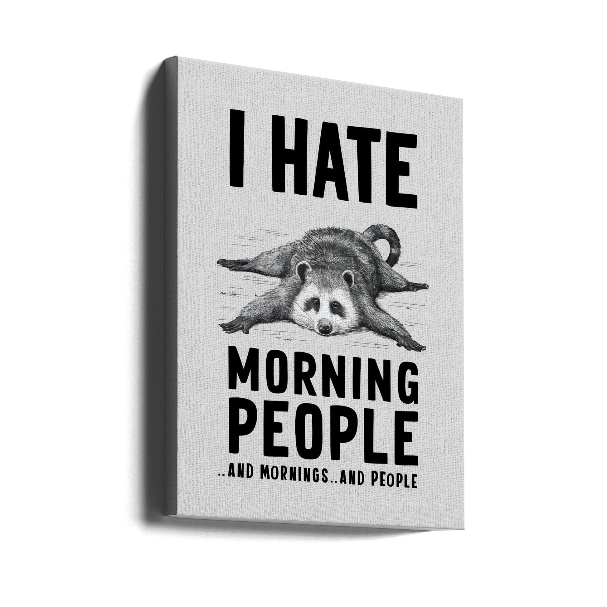 Wall art I Hate Morning People-Canvas Print-DECOROLALA