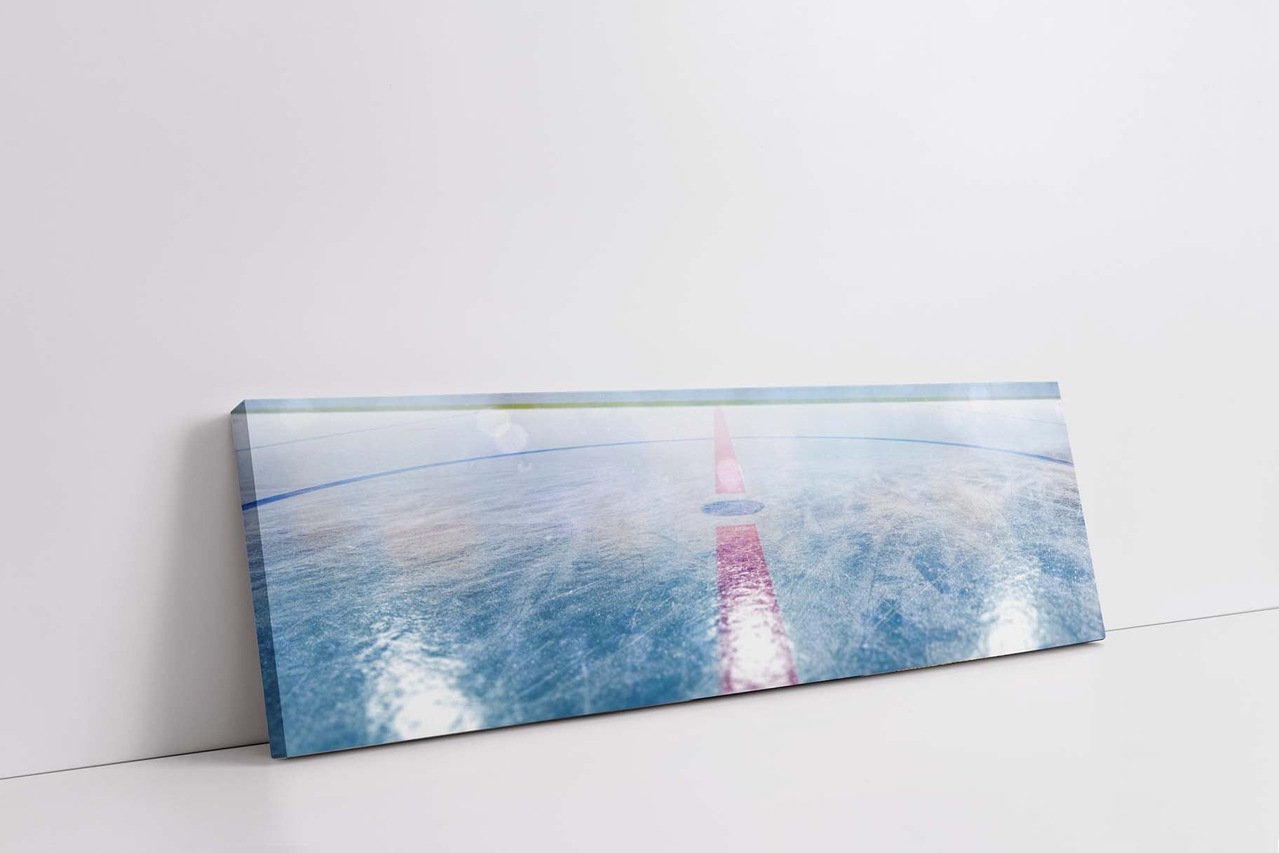 Wall art-Ice Hockey -Fine Art- Canvas Print-Silver Finish-Wall Art-DECOROLALA