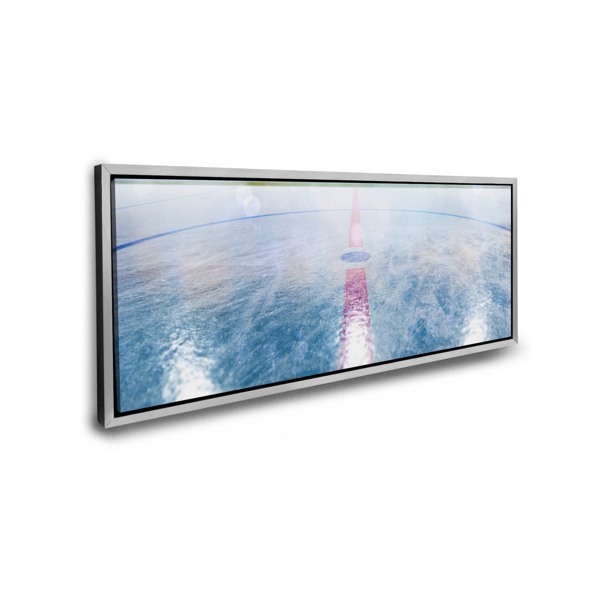 Wall art-Ice Hockey -Fine Art- Canvas Print-Silver Finish-Wall Art-DECOROLALA