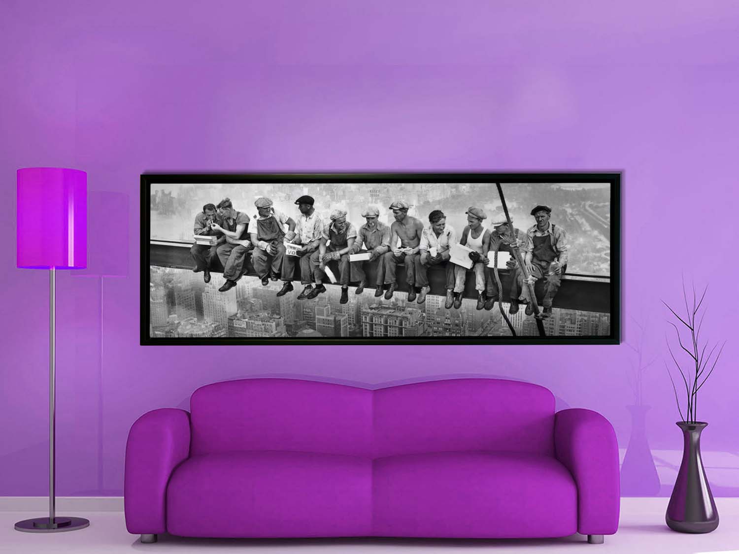 Wall art-Iconic " Lunch" photograph-Canvas Printed-Wall Decor-DECOROLALA