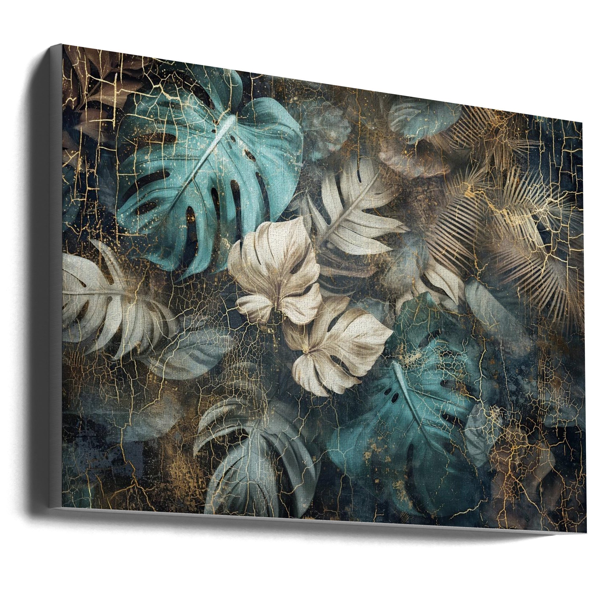 Wall art Jungle Leaves Art Illustration Wallart 23-Canvas Print-DECOROLALA