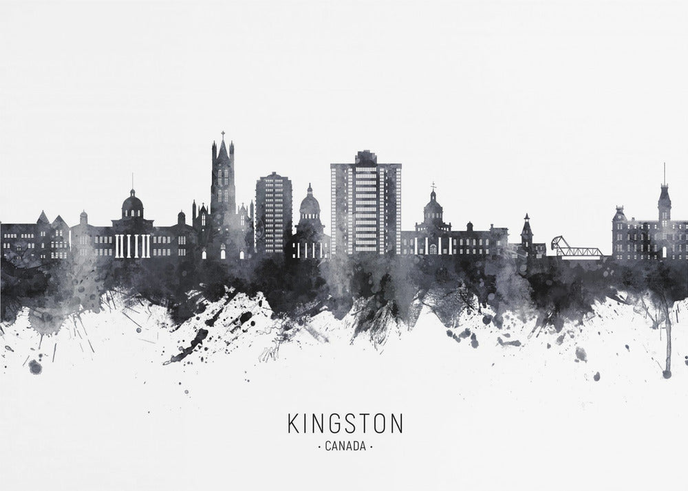 Wall art Kingston Canada Skyline-Canvas Print-DECOROLALA